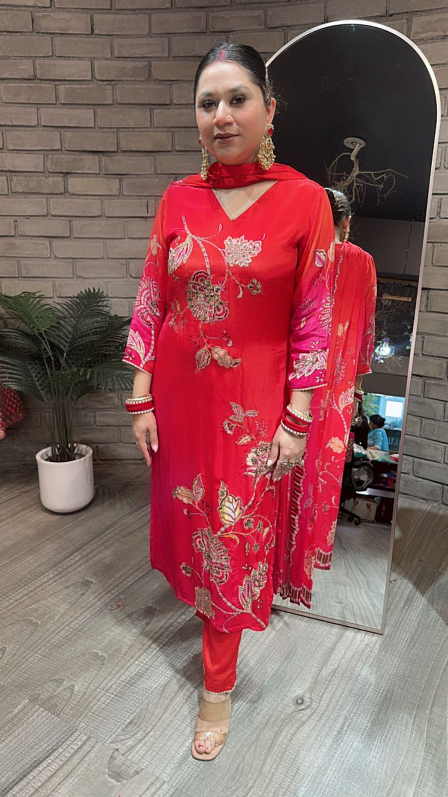 Sanskar ombré Embroidered Suit