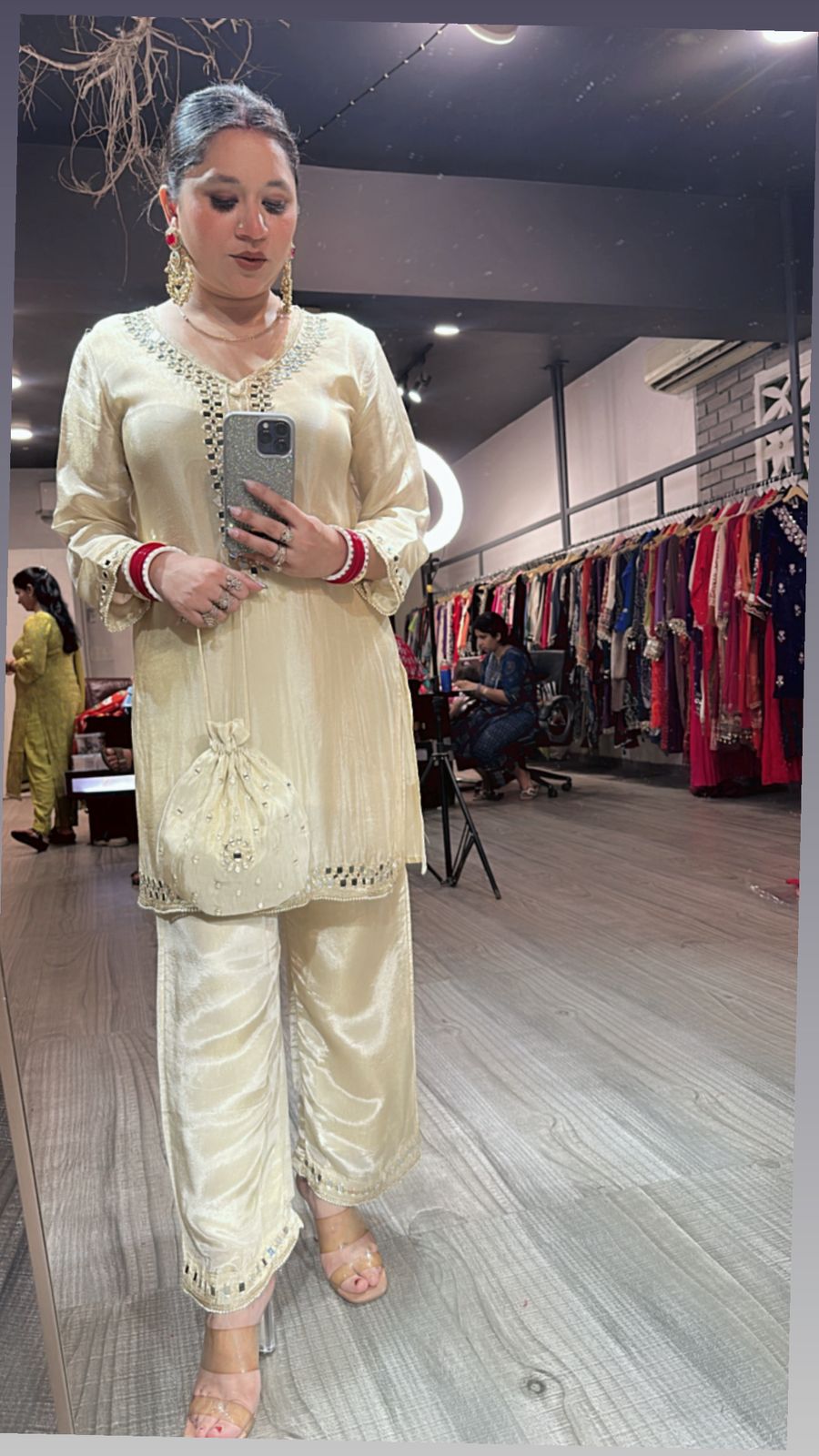 Farzana Mirror potli Cordset