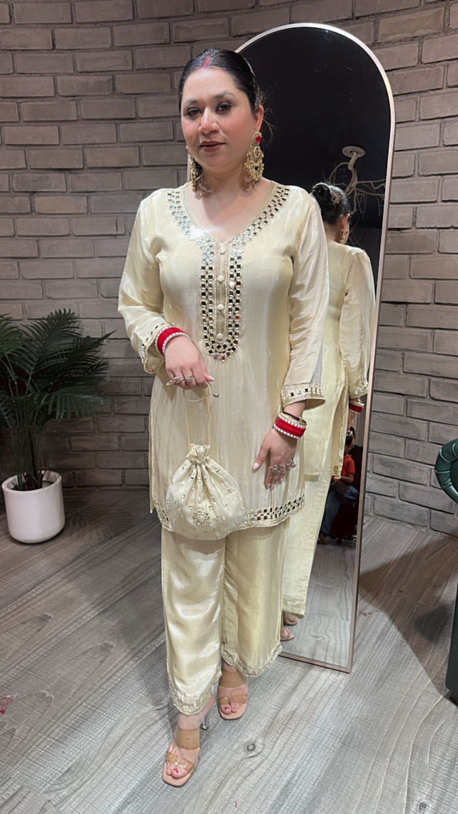 Farzana Mirror potli Cordset