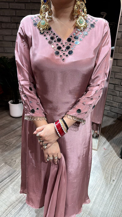 Bukhara mirror work A-line Suit