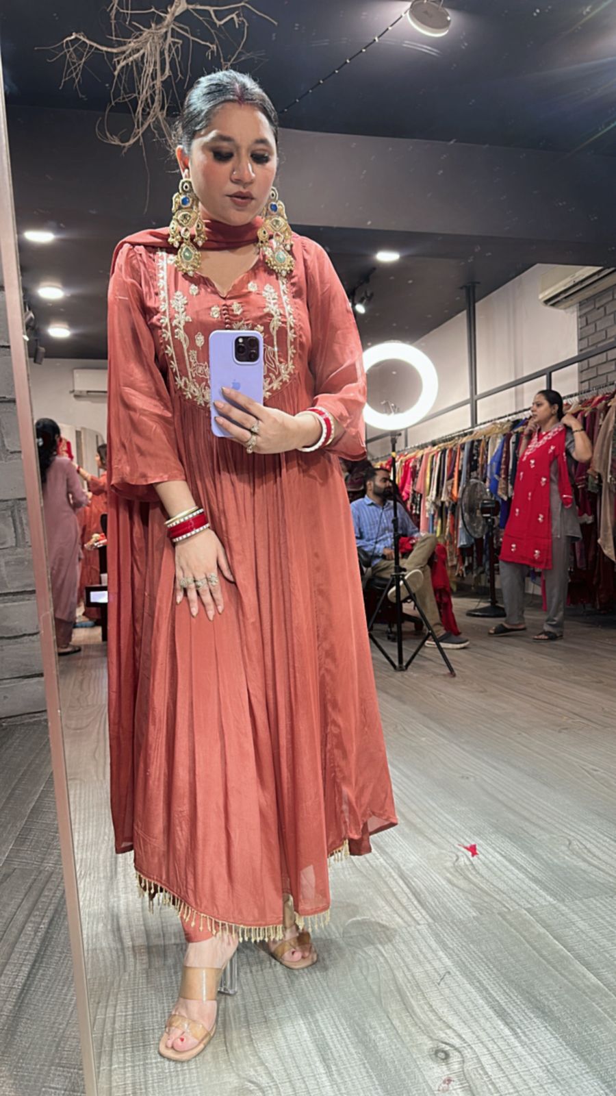 Hiran Embroidered A-line Suit