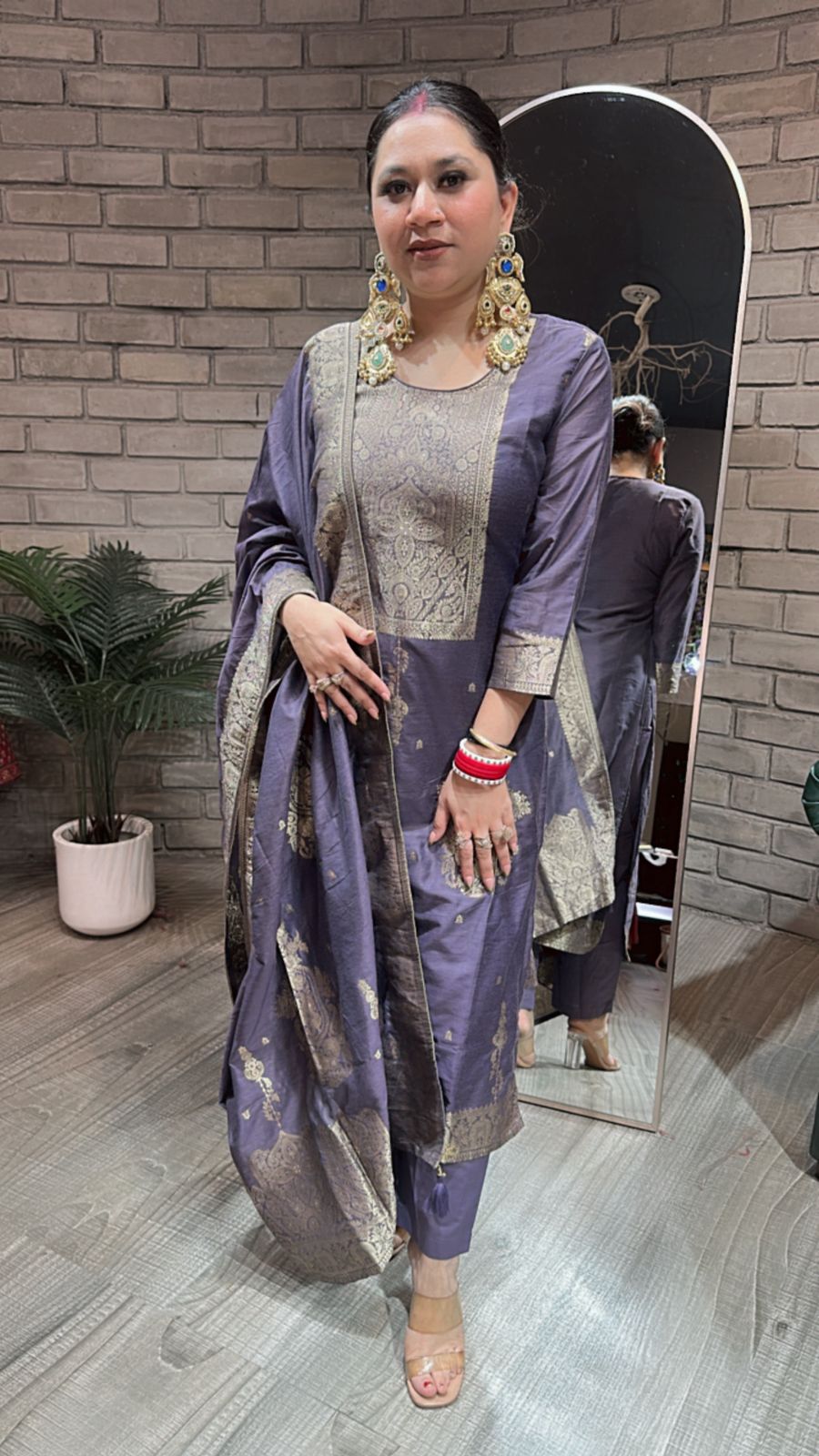 Boho Lavander Dupatta Suit
