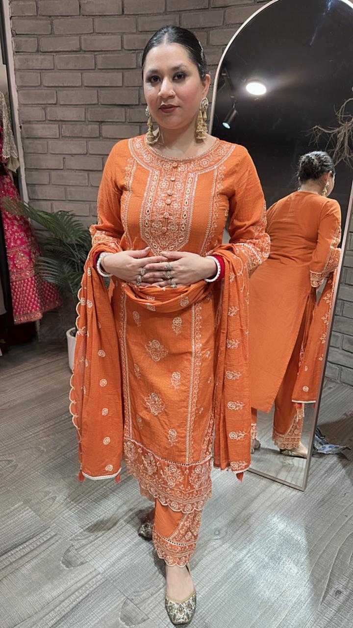 Cornflower Rust Thread work suit