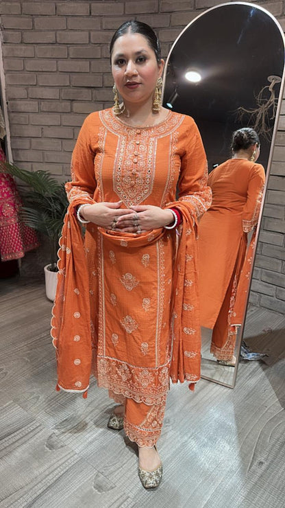 Cornflower Rust Thread work suit