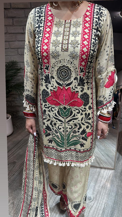 Karigari Digital Print Designer Suit
