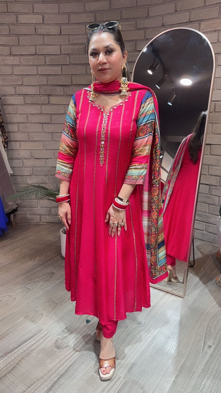 Kwalli Pink Anarkali Suit