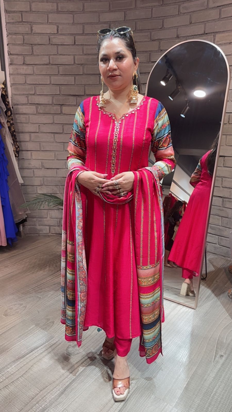 Kwalli Pink Anarkali Suit