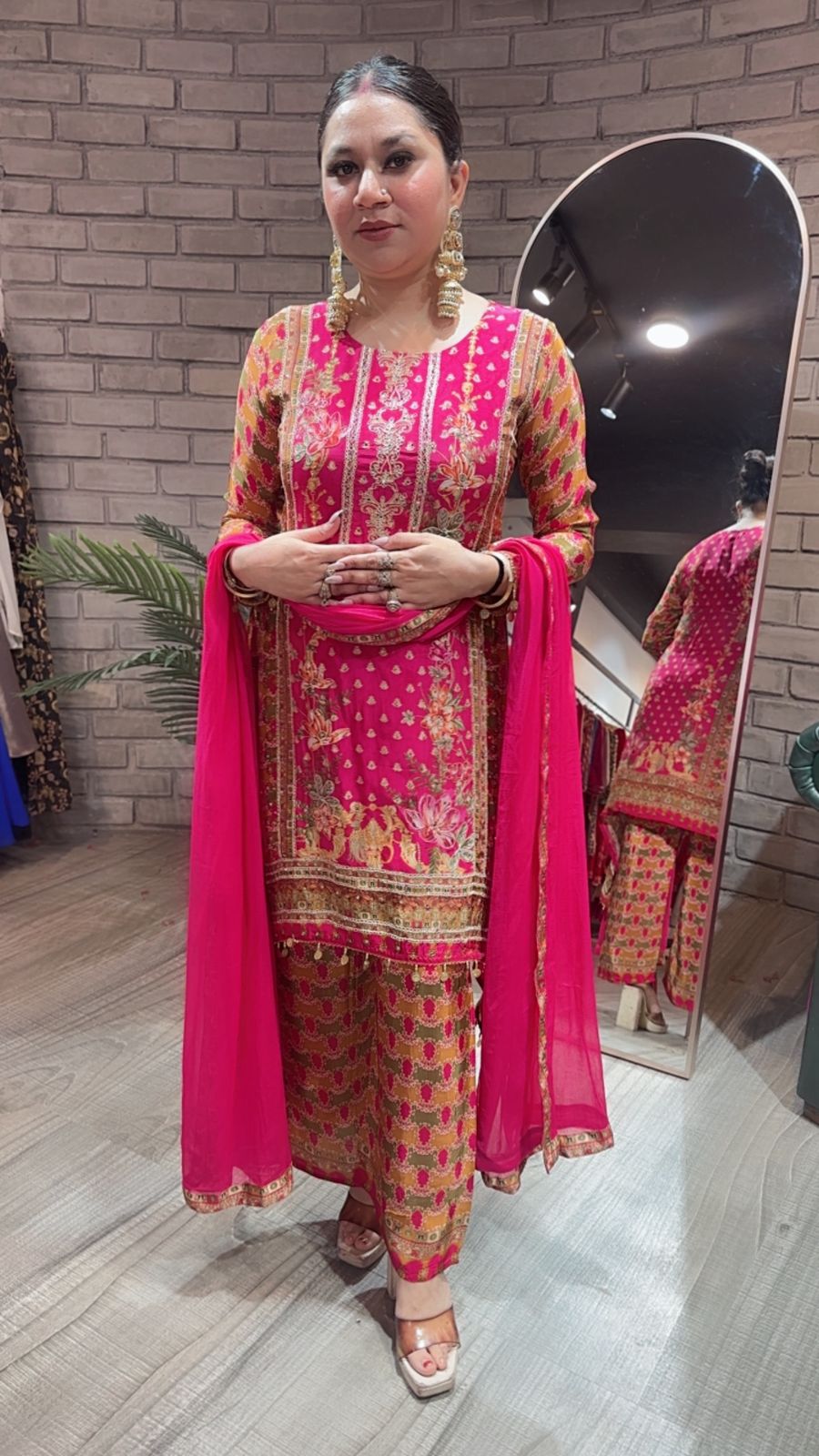 Imarti C-cut printed suit 3pc