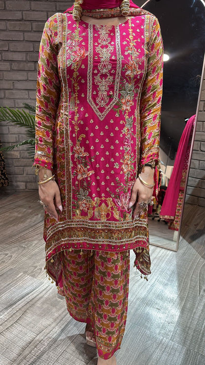 Imarti C-cut printed suit 3pc