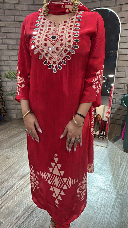 Nazar 🧿 Red Digital suit