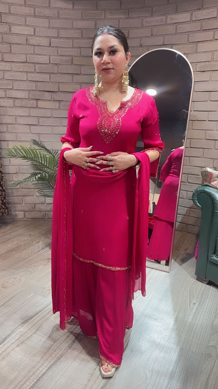 Kalakand pink suit 3pc