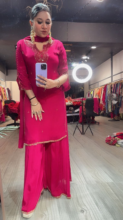 Kalakand pink suit 3pc