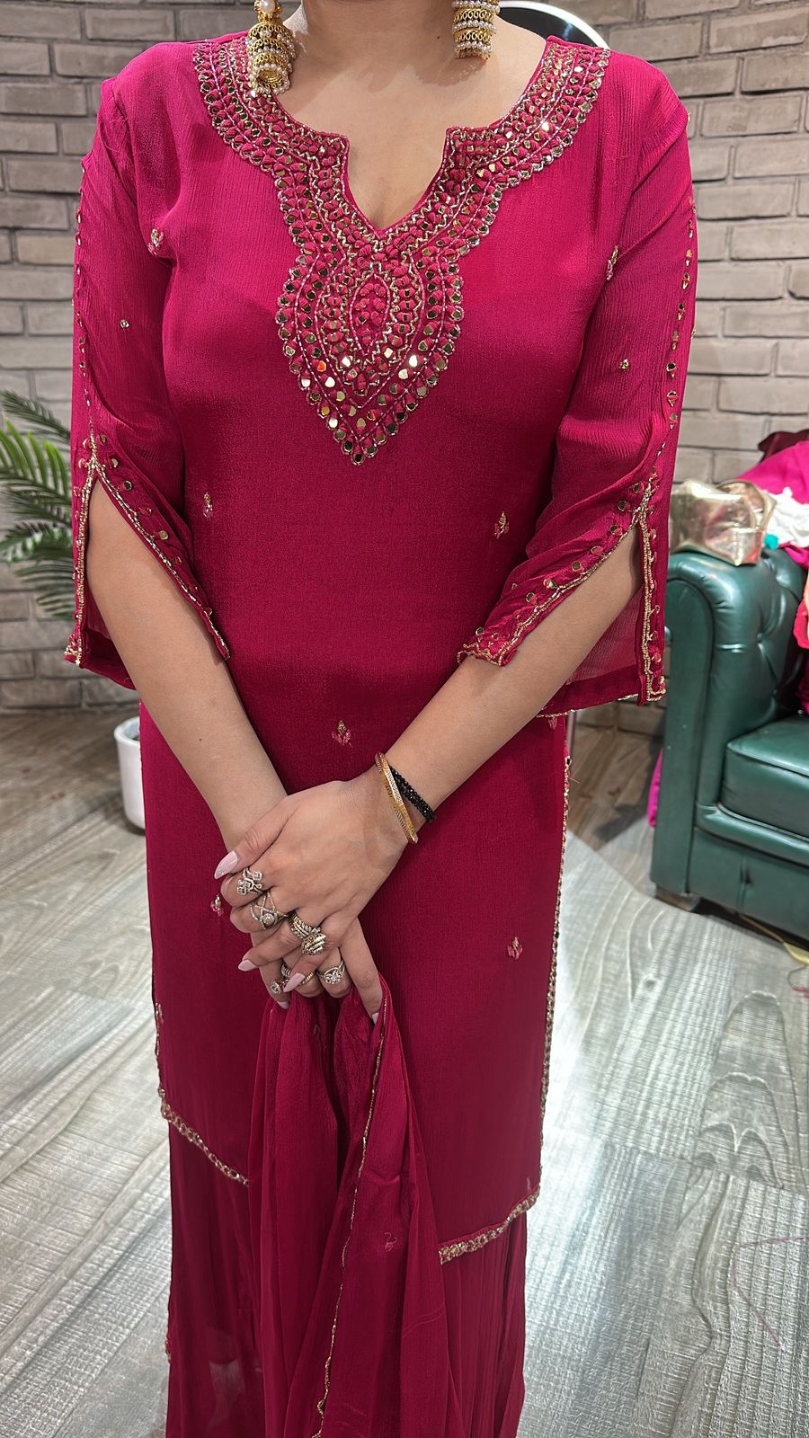 Kalakand pink suit 3pc