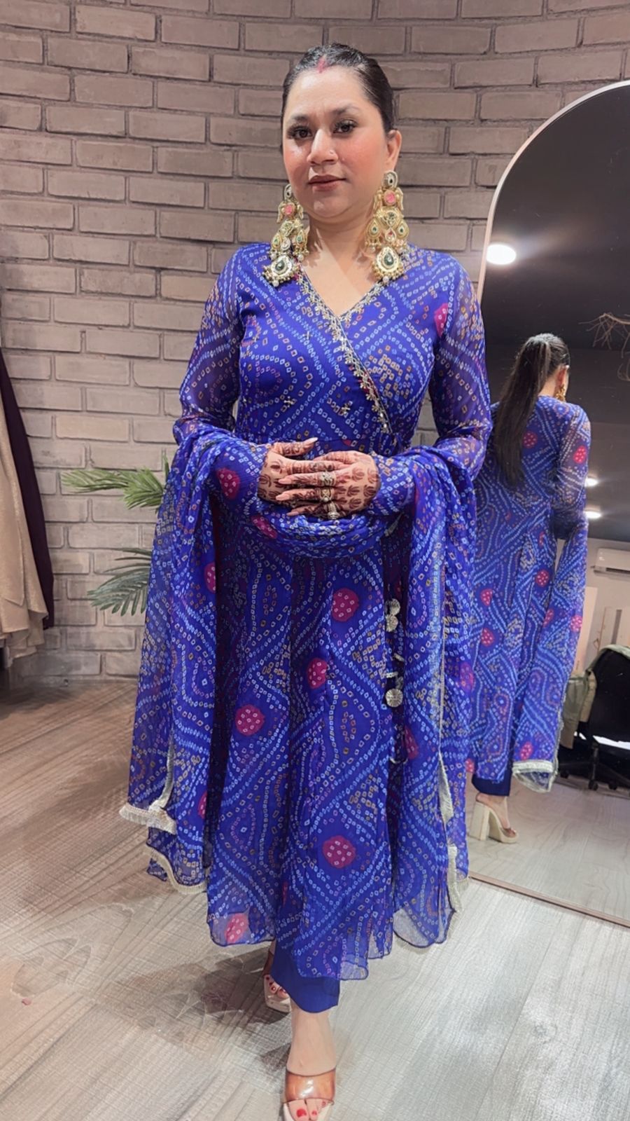 Jaipur Blue leheria suit