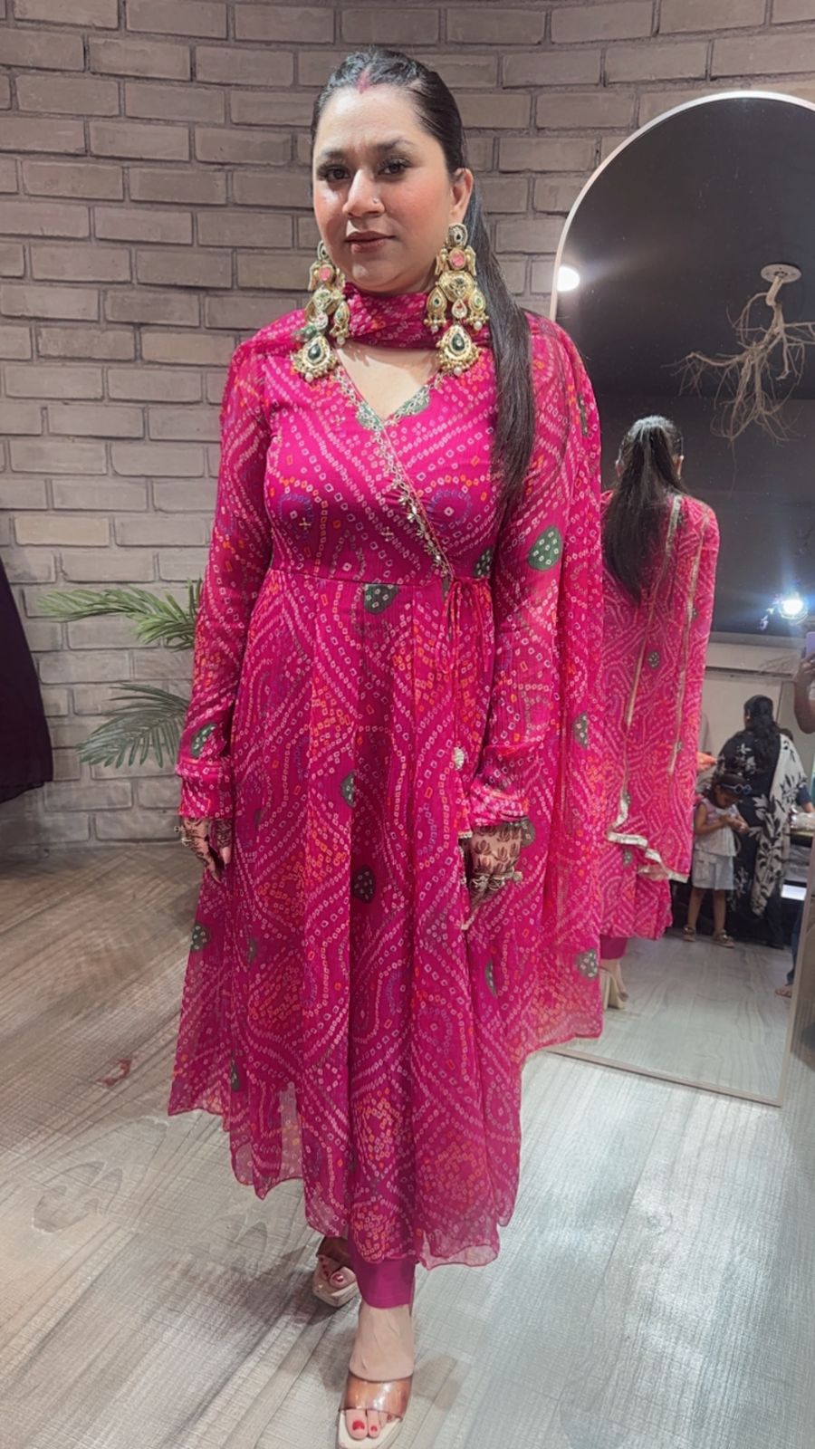 Jaipur Magenta leheria suit