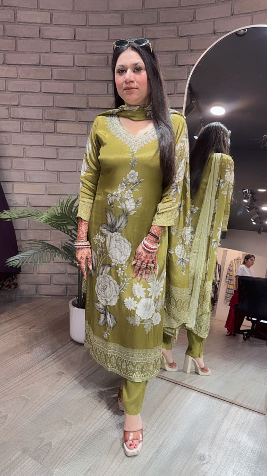 Kashi Mehndi Green Digital suit