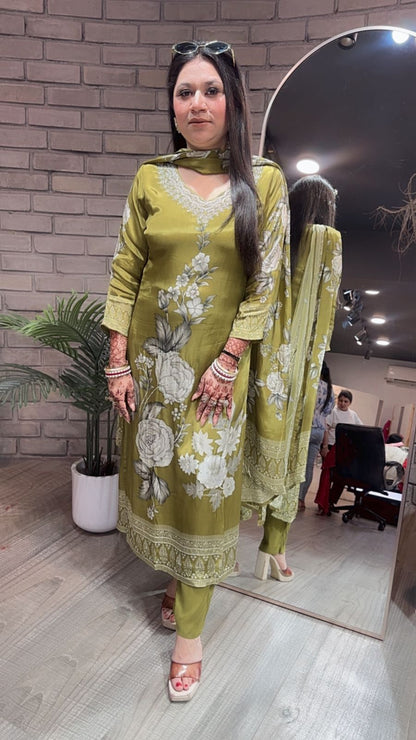 Kashi Mehndi Green Digital suit