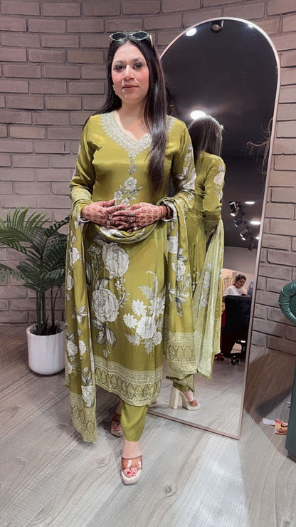 Kashi Mehndi Green Digital suit