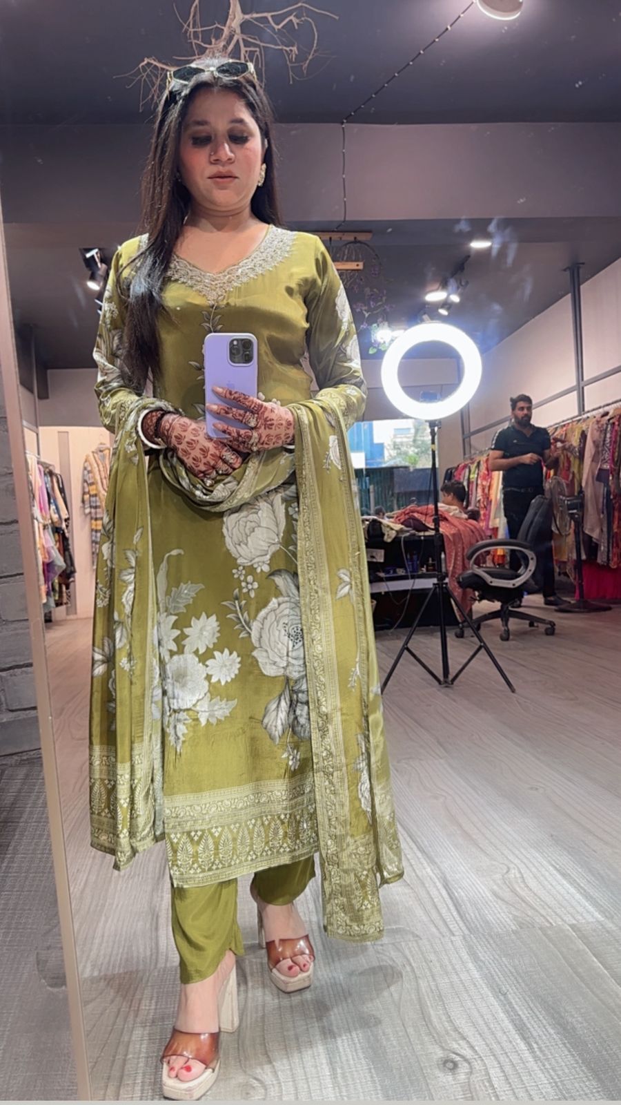Kashi Mehndi Green Digital suit