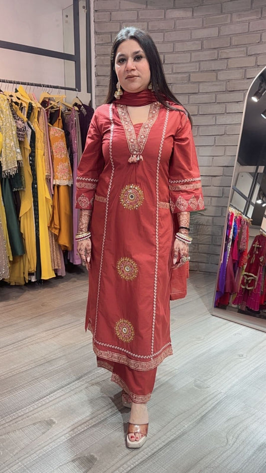 Jaisalmer Brick pocket A-Line suit