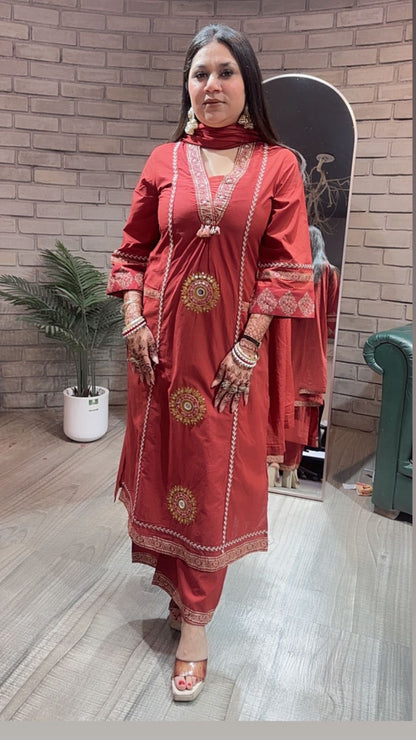 Jaisalmer Brick pocket A-Line suit