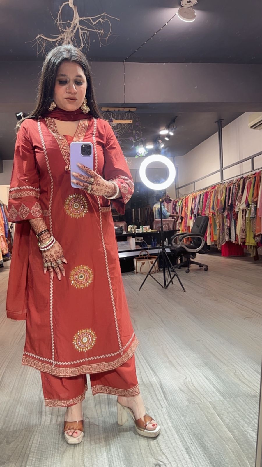 Jaisalmer Brick pocket A-Line suit