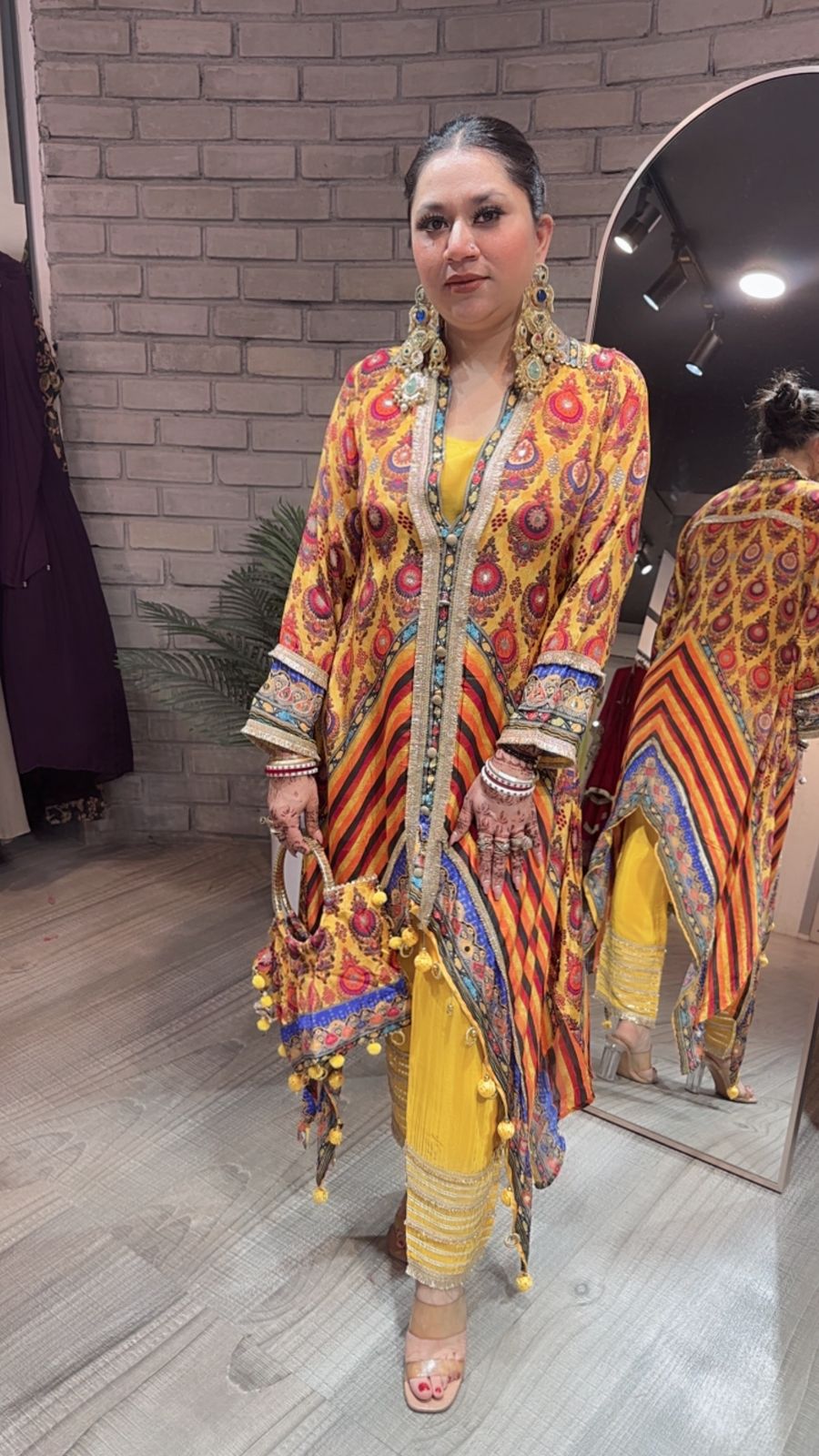 Anar Musturd Stylish Potli Cordset