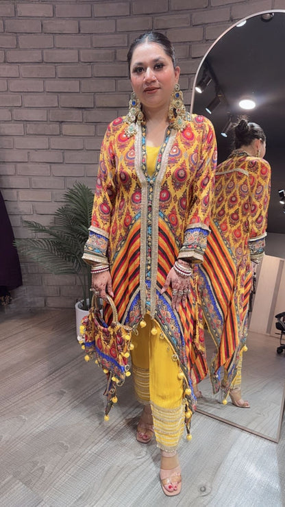 Anar Musturd Stylish Potli Cordset