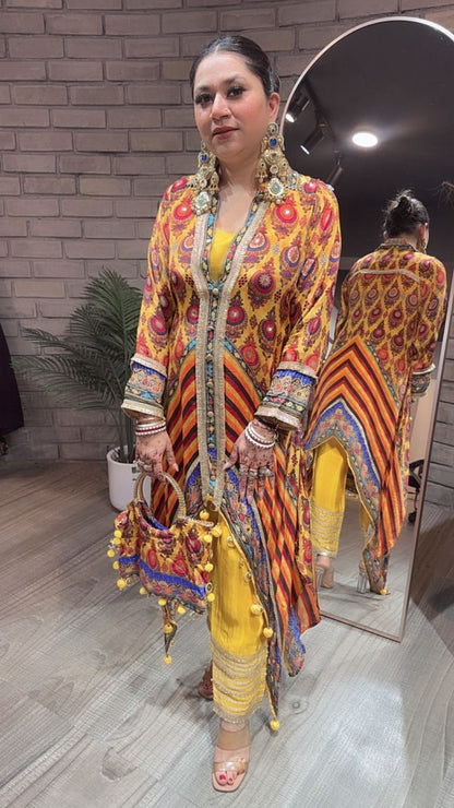 Anar Musturd Stylish Potli Cordset