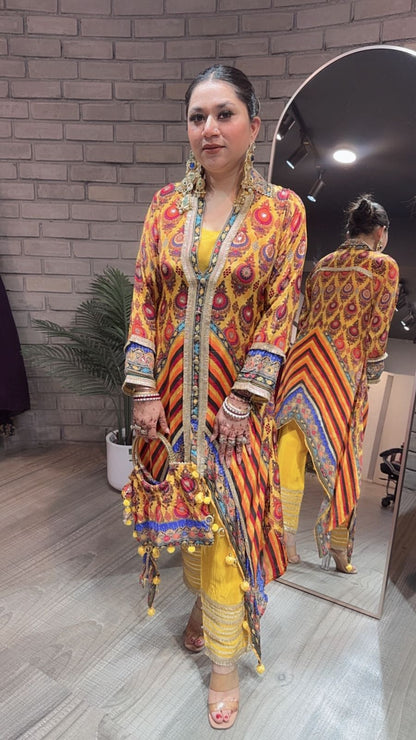 Anar Musturd Stylish Potli Cordset