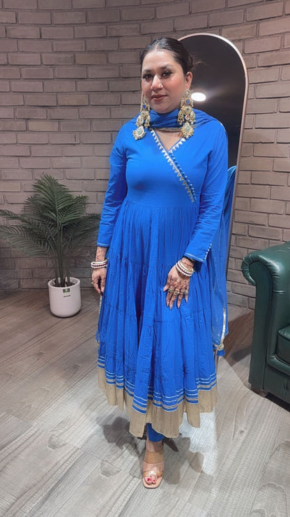 Kajrare Royal Blue Anarkali