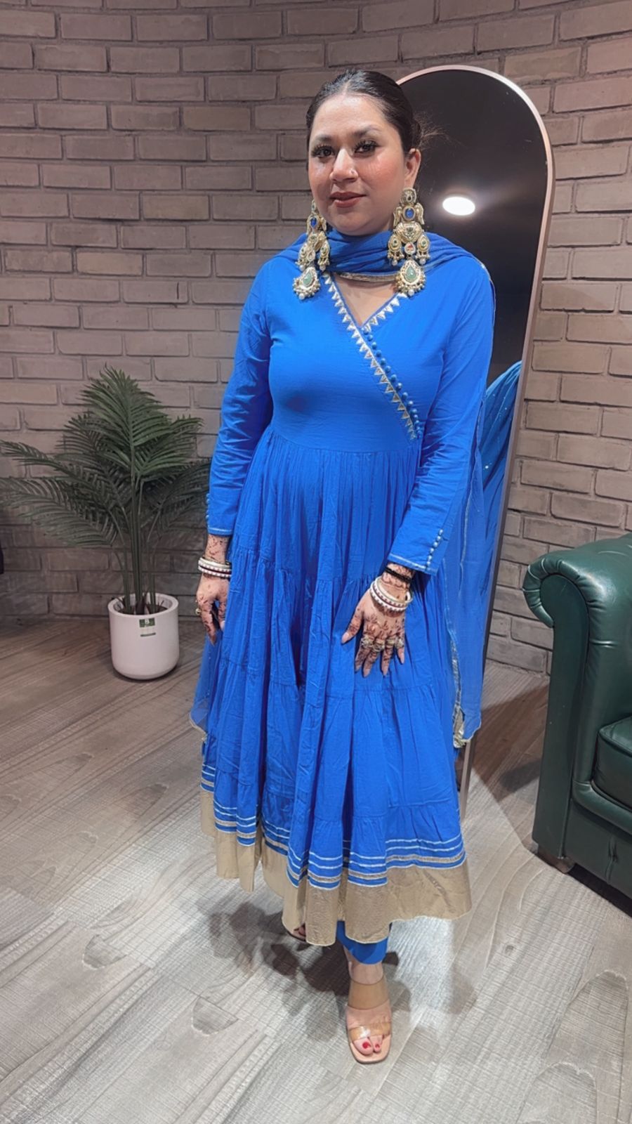 Kajrare Royal Blue Anarkali