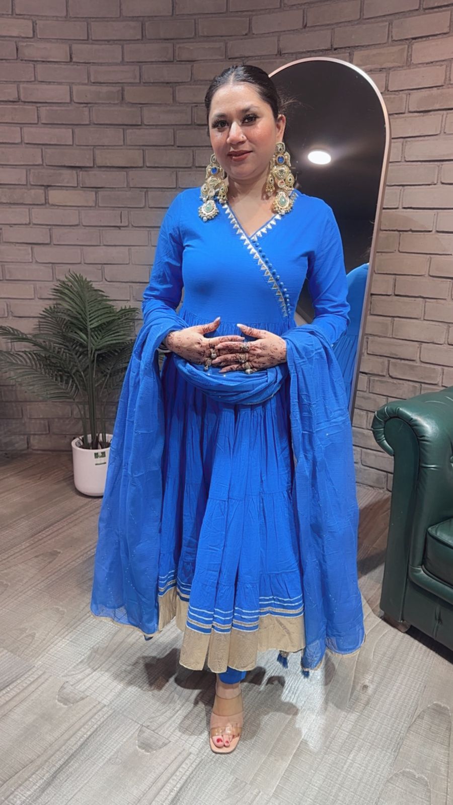 Kajrare Royal Blue Anarkali