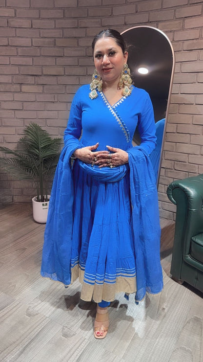 Kajrare Royal Blue Anarkali
