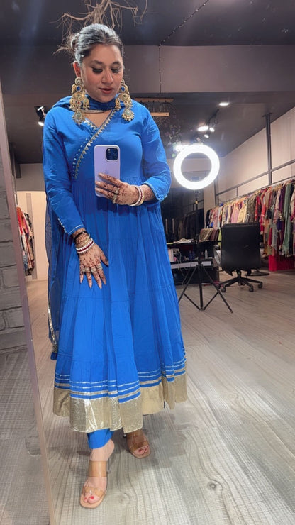 Kajrare Royal Blue Anarkali