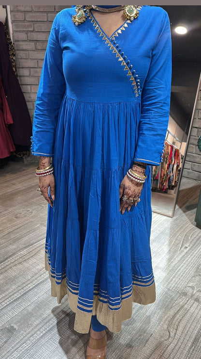 Kajrare Royal Blue Anarkali
