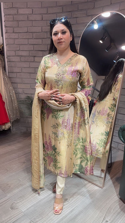 Kalini Floral Shimmer Suit