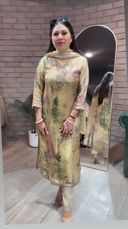 Kalini Floral Shimmer Suit