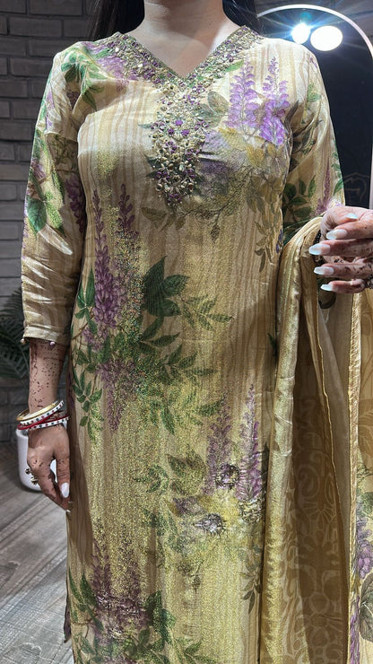 Kalini Floral Shimmer Suit