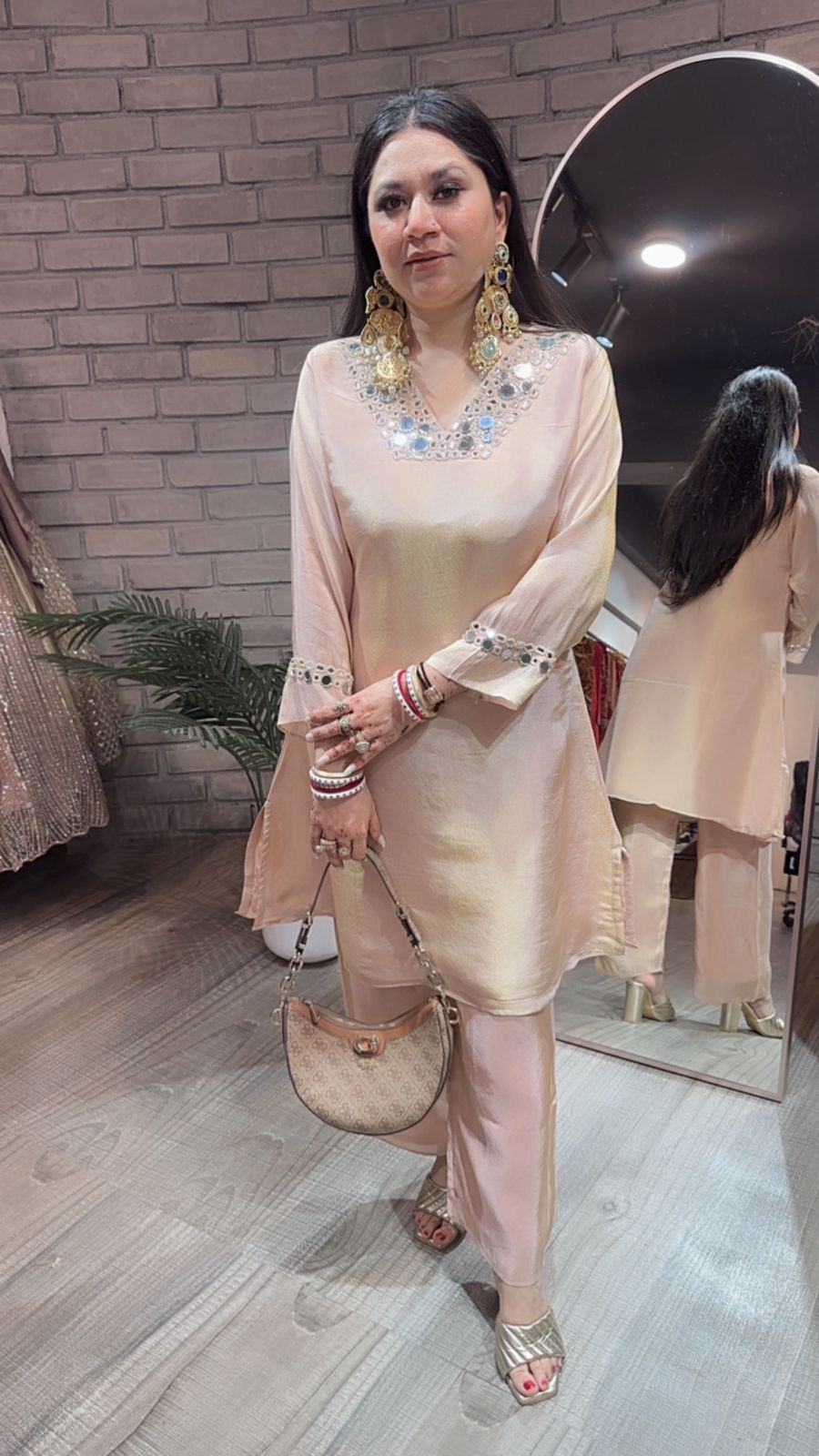 Rocket peach Bling cordset