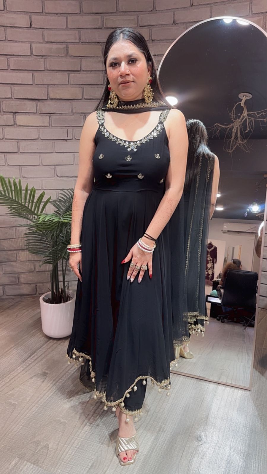 Deepavali Black Anarkali Suit