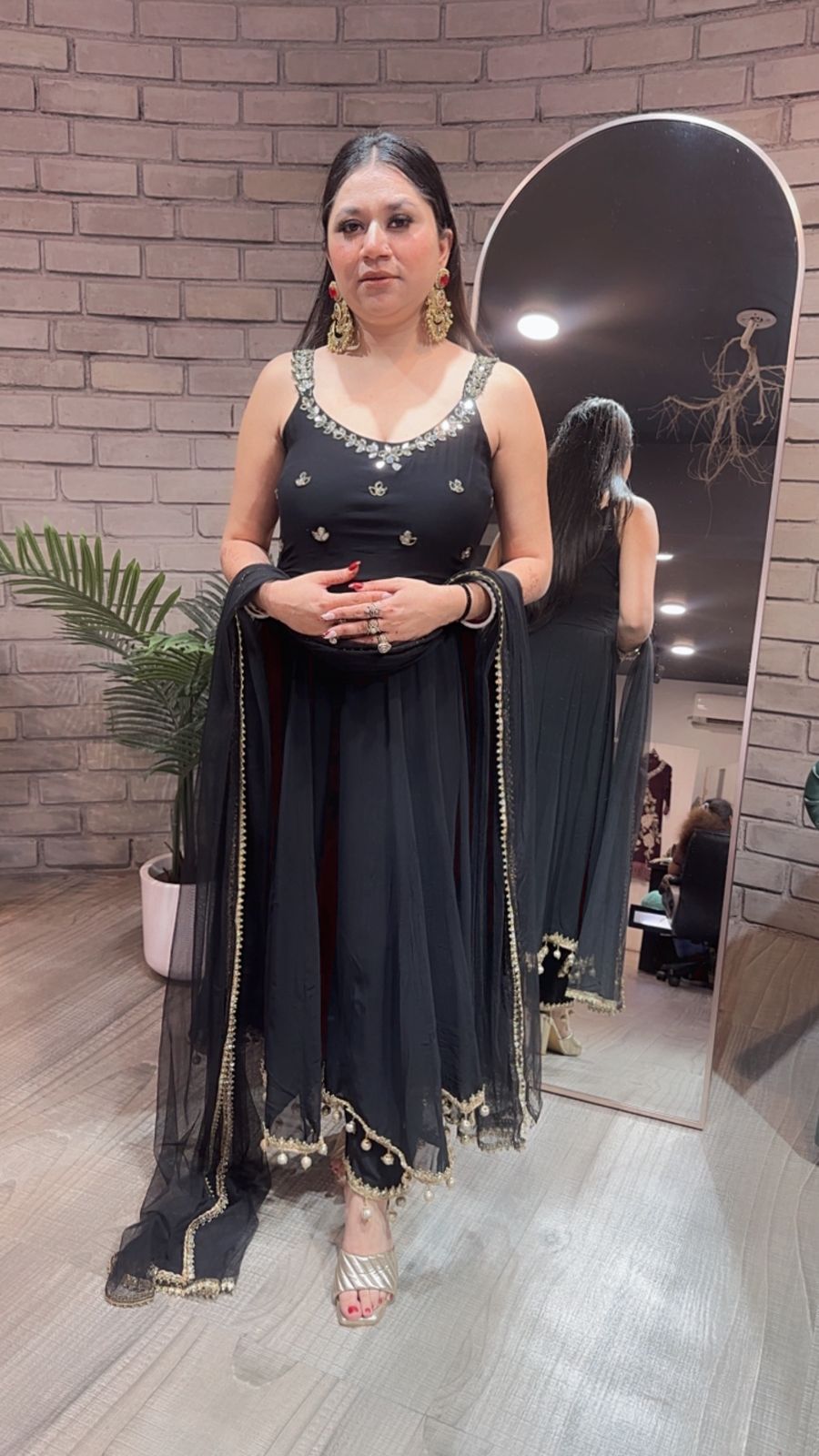 Deepavali Black Anarkali Suit