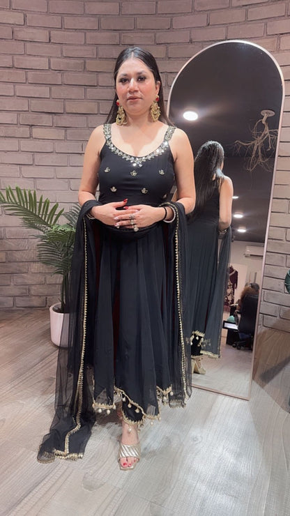 Deepavali Black Anarkali Suit