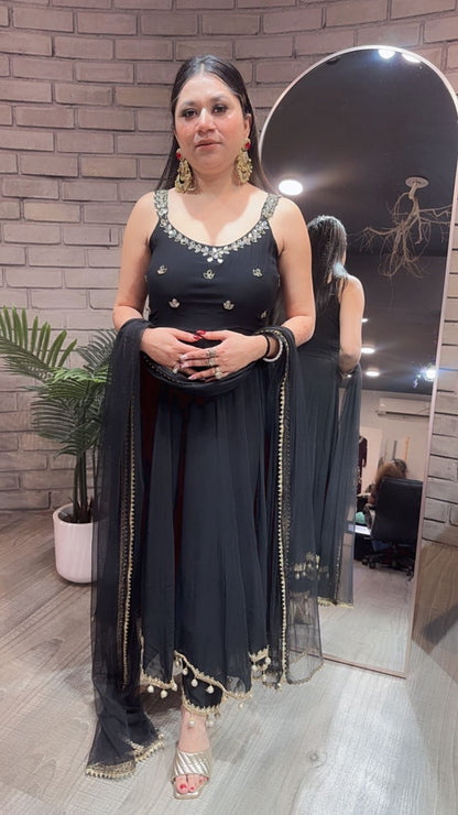 Deepavali Black Anarkali Suit