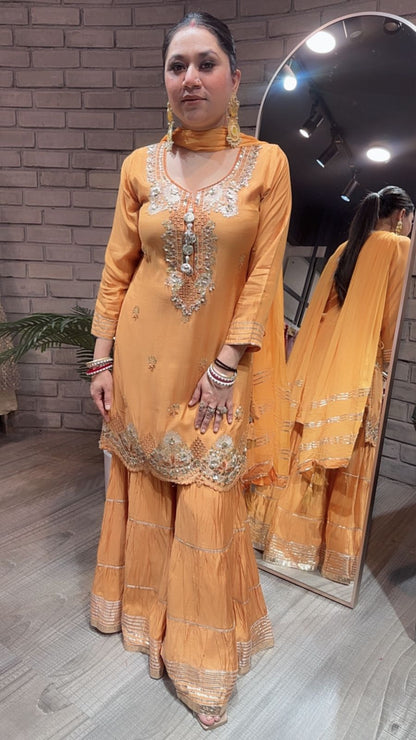 Deewaniyat  Musturd Sharara Suit