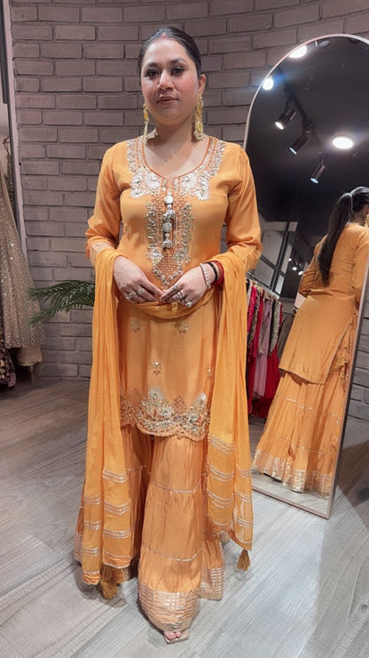 Deewaniyat  Musturd Sharara Suit