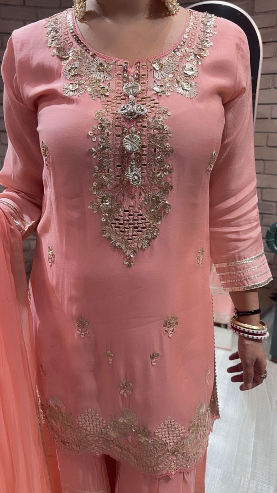Deewaniyat Peach Sharara Suit
