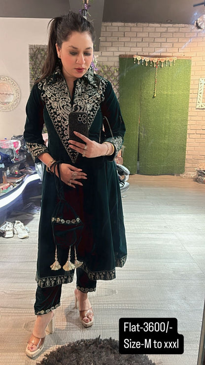 Naari Bottel Green potli cordset