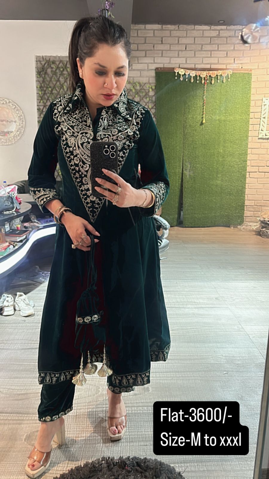 Naari Bottel Green potli cordset