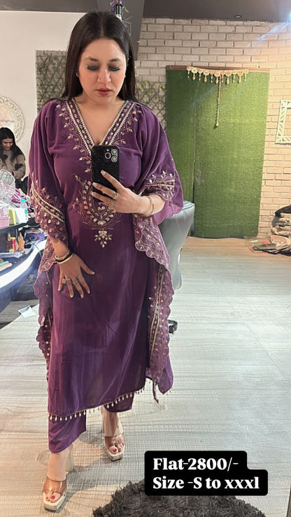 Pati Lavander Velvet kaftan